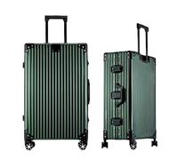 Aoliwei Aluminium Frame Suitcase S (55 cm) Hand Luggage - Lightweight 100% PC Hard Shell Trolley in Metal Look, 35L Business Travel Suitcase with TSA, 4 Quiet 360° Wheels, XXL, simple