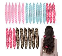 AolKee 24Pcs No Heat Hair Curlers - Soft Sleep Foam Rollers for Short and Long Hair, DIY Sponge Heatless Curls (6 Colors, 4 Pcs Each)