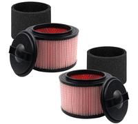 Aolleteau 2 Pack Fine Dust Cartridge Filter Compatible with Vacmaster VF408, VF410P, Wet/Dry Vac Beast VFB511B 0201 and Cleva Industrial VF408B (2 Pack Vacuum Filters and 2 Pack Foam Filters)