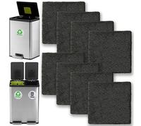 Aolleteau 8 Pack Activated Carbon Filters for EKO Trash Can & Compost Bin, Foam, Square, 1.0 inches (LWH), 1.0 pound, Universal Fit, Removes Odors, Keeps Room Fresh, 8 Pack