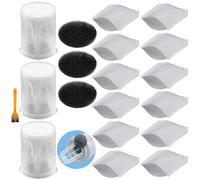 Aolleteau Filters Compatible with Makita Cordless Vacuums LC01Z, XLC02ZB, XLC02R1B, XLC02RB1W, XLC02ZW, XLC03R1BX4, XLC03ZBX4, XLC09ZB, DCL180Z, DCL181FZWX, 3 HEPA Filters, 3 Foam Filters, 12 Dust Bag