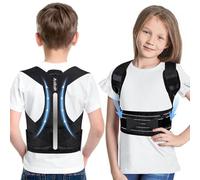 Aollop Back Posture Corrector for Kids Children has Adjustable Shoulder Straps with Shoulder Pads, Breathable Kids Back Brace with 1 Support Bar, 2 Elasticated Waistbands and Assistive Straps