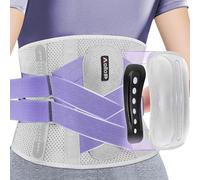 Aollop Back Support Belt for Lower Back Pain for Women, 8X Powerful Back Brace Bionic Support System with 3D Soft Pad, Breathable Lumbar Support Belt for Sciatica,Herniated Disc,Scoliosis (Purple, L)
