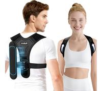 Aollop Posture Corrector for Women Men, Upgraded Upper Back Brace, Back Straightener with Cushioned Shoulder Pads & Underarm Pain Relief Strap, Adjustable Back Support for Shoulder Neck(35.4'-41.3')