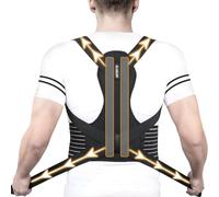 Aollop Posture Corrector Men and Women - Back Brace Back Support Belt with Breathable Adjustable Elastic Bands Back Straightener Improve Lumbar Support Belt Lower Back Pain Relief (L, Waist 48'-52')