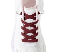 AOLLRUIRLL Elastic No Tie Shoe Laces for Kids and Adults Sneakers, Stretch Flat Tieless Shoelaces, Dark Red