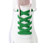 AOLLRUIRLL Elastic No Tie Shoe Laces for Kids and Adults Sneakers, Stretch Flat Tieless Shoelaces, Grass Green