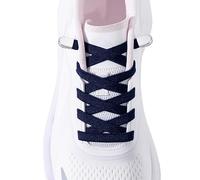 AOLLRUIRLL Elastic No Tie Shoe Laces for Kids and Adults Sneakers, Stretch Flat Tieless Shoelaces, Navy Blue