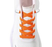 AOLLRUIRLL Elastic No Tie Shoe Laces for Kids and Adults Sneakers, Stretch Flat Tieless Shoelaces, Orange