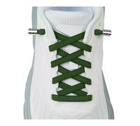 AOLLRUIRLL Elastic Shoe Laces, No Tie Shoe Laces Tieless for Kids, Adults, Elderly, One Size Fit All, 1 Pair Army Green, 47"Inch