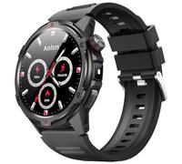 AOLON Smart Watch for Men (Answer/Make Call with 1.43'' AMOLED Display, IP68 Waterproof, 30+ Days Battery Life with100+Sport Modes Fitness Watch, Compass, Heart Rate, SPO₂ & Sleep Monitor（Black）