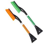 aolopw 2 Pack Car Snow Brush with Ice Scrapers, 27 Inch Snow Remover for Car Windshield and Door, Detachable Ice Shovel Tool with Ergonomic Foam Grip, Winter Accessories for Car