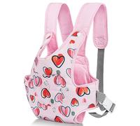 Aolso Baby Doll Carrier, Soft Cotton, Front and Back Carrying with Adjustable Straps for Baby, 14" to 18" Dolls Carrier Seat for Baby Born, Doll Accessories for Kids (Pink)