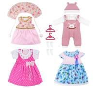 Aolso Baby Doll Clothes for 14-18 Inch (35-45 cm) Dolls, New Doll Clothes Outfits, Sweet Dress with Coat Hanger, New Born Baby Dolls Girls Birthday（Sleeveless）