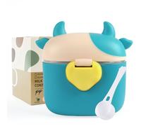 Aolso Baby Milk Powder Dispenser Pot, Formula Dispenser for Baby, Milk Powder Container with Sealed Cover and Spoon, 230g Milk Powder (Blue)