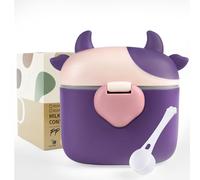 Aolso Baby Milk Powder Dispenser Pot, Formula Dispenser for Baby, Milk Powder Container with Sealed Cover and Spoon, 230g Milk Powder (Purple)