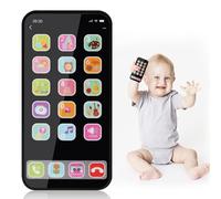 Aolso Baby Phone - Toy for 1-6 Year Old Boys & Girls, Music Mobile Phone Toy Gifts for Toddler Age 1-2, Birthday Present (Black)