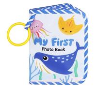 Aolso Baby Photo Album, Baby Memory Soft Cloth Book, Family First Year Memory Book, My First Photo Album for Family Newborns Shower Party Favors-Marine Animals