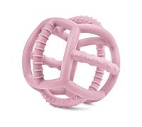 Aolso Baby Teether Ball, Baby Teething Toys, Silicone Teether Ball Toy, Sensory Baby Ball Teething Toy Volleyball for Babies and Toddlers, Easy Grip Soft Soothing Teething Toys (Pink)