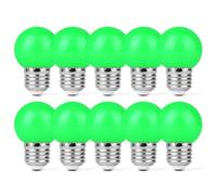 Aolso Coloured E27 LED Light Bulb,1W G45 Bulbs, 10 Pack LED Colored Mini Globe Bulb, Green, Decoration for Outdoor Indoor String,Party,Wedding,Christmas - Green