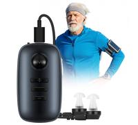 Aolso Digital Personal Sound and Voice Amplifier with Double Ear Headphone, Pocket Sound Voice Enhancer Device with one and Volume Control, Adult Listening Device