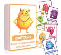Aolso Emotion Cards for Children,50 PCS Flash Cards for Toddlers,Children's Mindfulness Card,Verbal Aid Flash Card for Reading and Spelling-50 PCS