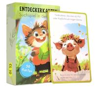 Aolso Explorer Cards for Children, Pack of 50, German, Outdoor Treasure Hunt and Discover Nature, Exciting Search Game, Educational Game & Gift for Girls and Boys
