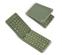 Aolso Foldable Bluetooth Keyboard,Pocket Size Portable Keyboard with Number Pad,Mini Wireless Folding Keyboards for iOS Android Windows PC Tablet phone ipad-Green