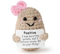 Aolso Funny Potato, Funny Knitting Wool Potato Doll with Positivity Affirmation Cards, Funny Gifts for Birthday Gift Party Decoration-Miss