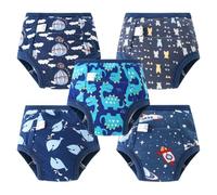 Aolso Potty Training Pants, 5 Packs Reusable Baby Toddler Training Underwear with Patterns for Boys, 100% Cotton Washable Baby Pants-Universe(Boy-100)