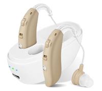 Aolso Rechargeable Digital Sound Amplifiers for Seniors, 2 PCS Behind The Ear Voice Enhancer Device with Noise Cancelling, Sound Device Personal Audio Amplifier with Charging Case & Volume Control