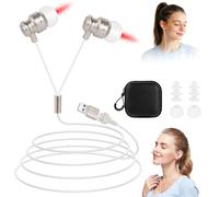 Aolso Red Light Therapy for Ears, 2 in 1 650 nm Tinnitus Relief Device with 3 Ear Plugs and Nasal Silicone, USB & Type C Dual-Purpose, Red Light Ear Therapy Device with Storage Box for Men Women
