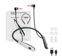 Aolso Red Light Therapy for Nose & Ears, 2 in 1 650 nm Tinnitus Relief Device with 3 Ear Plugs and Nasal Silicone, Rechargeable Neck Hanging Infrared Nasal Therapy Device for Men Women