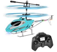 Aolso Remote Control Helicopter for Kids,RC Helicopter with LED Light,Altitude Hold & Gyro,2.4GHz Helicopters Toy with 3.5 Channel,Boys Toys,Gift for Boys Adults-Blue