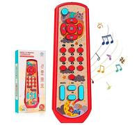 Aolso Toy Remote Control, Baby TV Remote Control Toys Educational Toys, Baby Remote Control Toy Learning Musical Sensory Toy for Toddler 6-18 Months 1-3 Year Old Boys Girls, Red