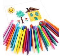 Aolso Washable Crayons for Toddlers, 36 Colors Non-Toxic Crayons, Crayons for Drawing and Crafts, Colouring Pencil for Kids Pack, Educational Learning Drawing Pens Toy for 1-6 Year Old