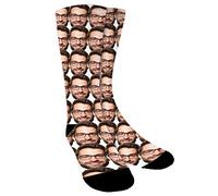 Aolun Face Socks Personalised,Photo Socks,Multiple Faces,Put Your Face on Socks for Men,Women
