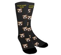 Aolun Personalised Funny Socks With Custom Face, Put Dog, Cat, Other Pets Photo