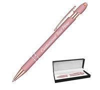 Aolun Personalised Pen,Custom Engraved Ballpoint Pen with Stylus,12 Pcs,Soft Touch Metal,Enter Name,Logo or Message, Great for Birthdays, Anniversaries, Graduations(Medium Point,Black Ink)
