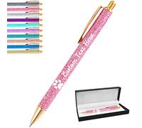 Aolun Personalised Pens with Name Custom Glitter Pen Bulk Customised Retractable Ballpoint Pens with Text Message for Women Nurses Writing Birthday Business Graduation_Black Ink