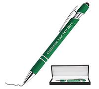 Aolun Personalized Pens,Custom Engraving Ballpoint Pens with Stylus,Soft Touch Metal,Engraved Name,Logo or Message,Great for Birthdays, Anniversaries, Graduations(Medium Point,Black Ink)