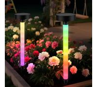 Aolyty 2pcs LED Solar Garden Landscapes, Decorative Waterproof Stake Light, Outdoor Ornaments for Grave Patio Pathway