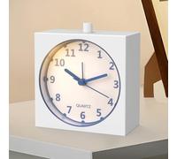 Aolyty Alarm Clock with Night light, Battery Loud Bedside Clock for Heavy Sleepers, Silent Non Ticking Desk Clock for Bedroom, Living room(Blue)