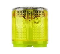 Aolyty Solar Strobe Warning Light Strong Magnetic Base Flashing Super Bright 360 Degree Wireless Automatically Turn On Waterproof for Construction Traffic Factory (Yellow)