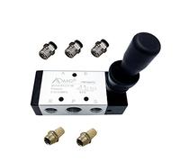 AOMAG Pneumatic 1/4" PT 5 Way 2 Postion Air Hand Lever Operated Valve Pneumatic Solenoid Valve Manual Control Push-Pull 4H210-08