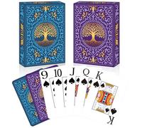 Aomaic Playing Cards 2 Pack Deck of Cards Large Print Playing Cards Easy to Shuffle Premium Poker Cards for Card Games Family Game Night Table Magic Casino Theme Party Supplies