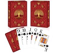 Aomaic Playing Cards 2 Pack Deck of Cards Large Print Playing Cards Easy to Shuffle Premium Poker Cards for Card Games Family Game Night Table Magic Casino Theme Party Supplies