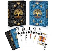 Aomaic Playing Cards 2 Pack Deck of Cards Large Print Playing Cards Easy to Shuffle Premium Poker Cards for Card Games Family Game Night Table Magic Casino Theme Party Supplies