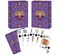 Aomaic Playing Cards 2 Pack Deck of Cards Large Print Playing Cards Easy to Shuffle Premium Poker Cards for Card Games Family Game Night Table Magic Casino Theme Party Supplies