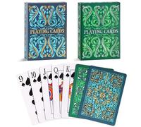 Aomaic Playing Cards 2 Pack Standard Index Playing Card Premium Poker Set Card Games for Adults Deck of Playing Cards for Travel Camping Family Games Night Party Games